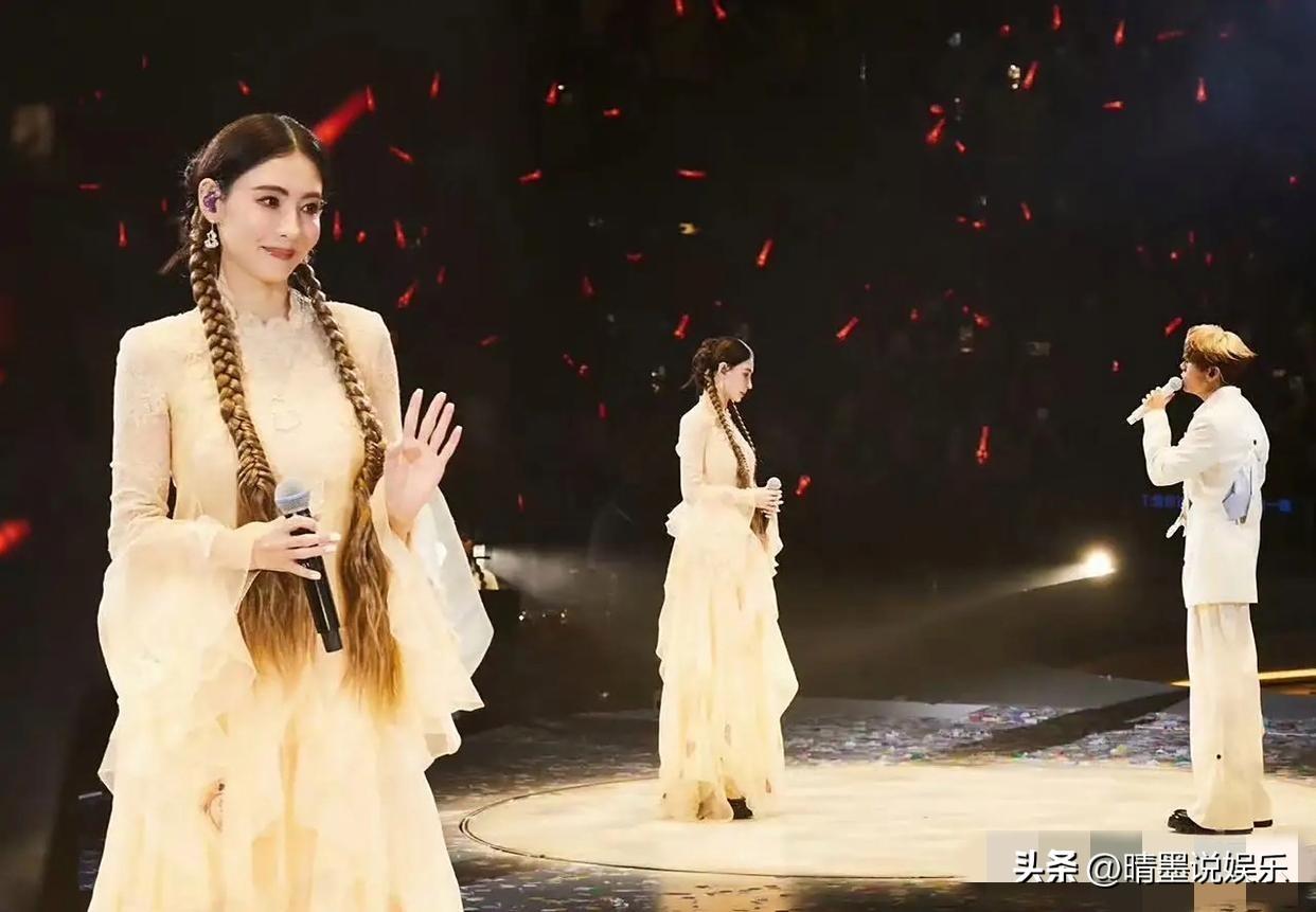 张柏芝的美貌估计是谢霆锋一生的意难平吧？
只是要她去当个演唱会嘉宾，她一出场，那