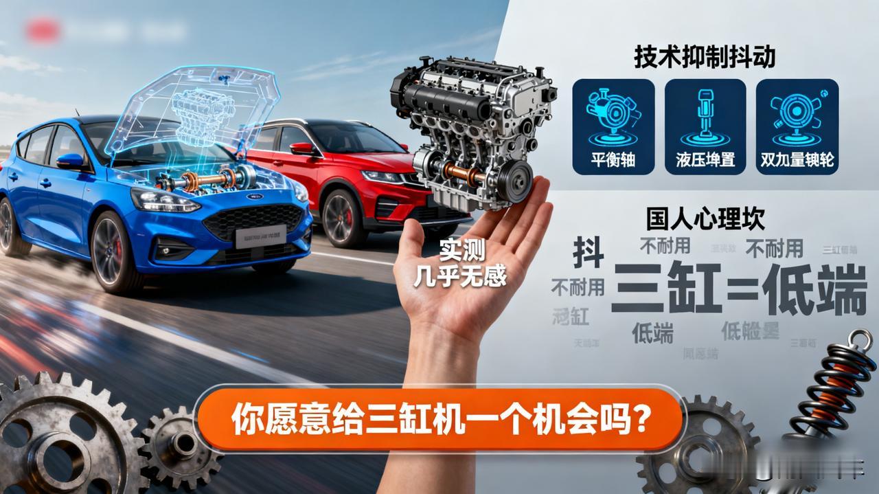 三缸机真的抖到不能买吗？我亲自试了后改变了看法。

试了新款福克斯和吉利缤越，说