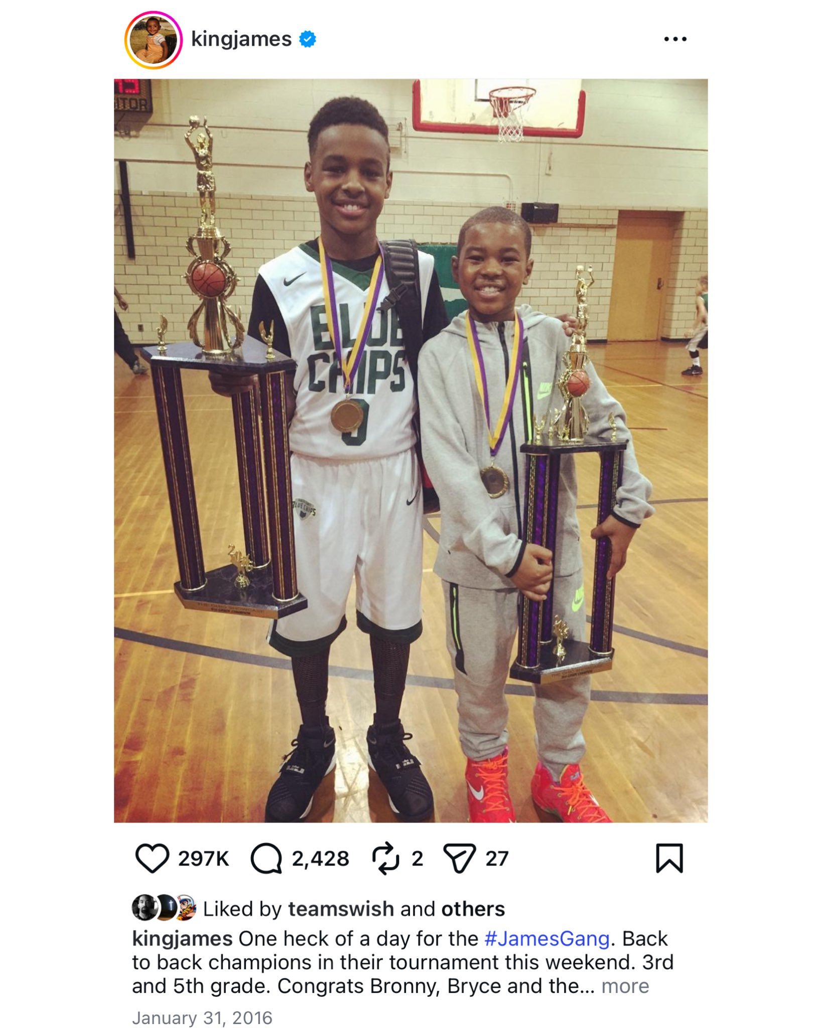 2016年勒布朗詹姆斯和家人🥹🏆NBA詹姆斯克利夫兰骑士