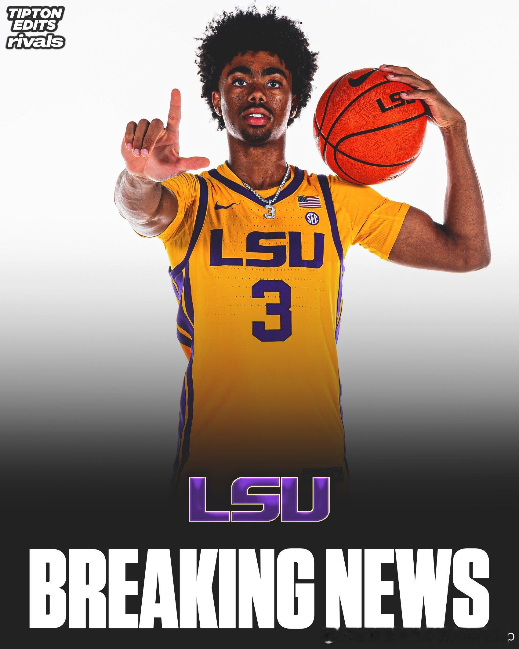 街球王阿尔斯通之子2027届全美五星控卫Reese Alston承诺LSU。很讽