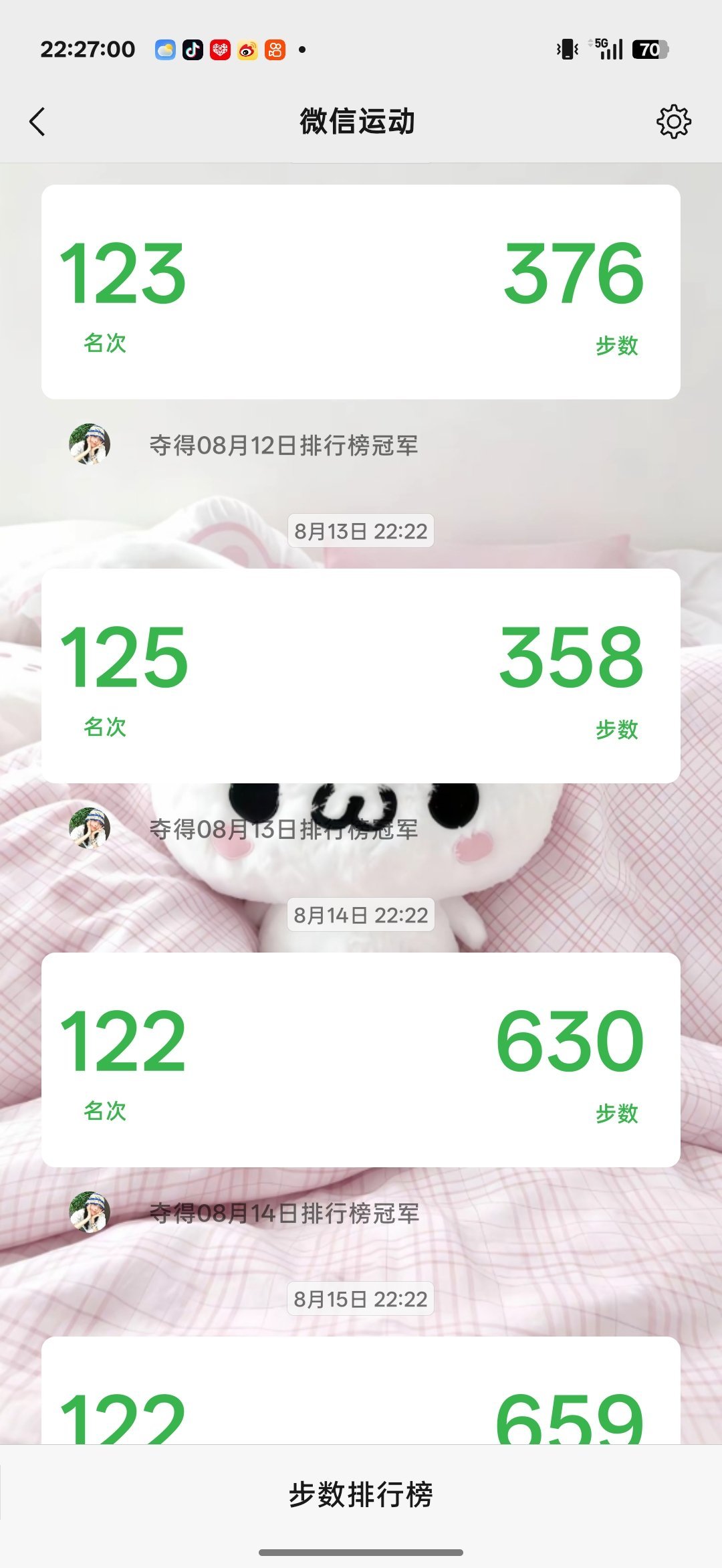 在家的步数vs在学校的步数[捂嘴哭] ​​​