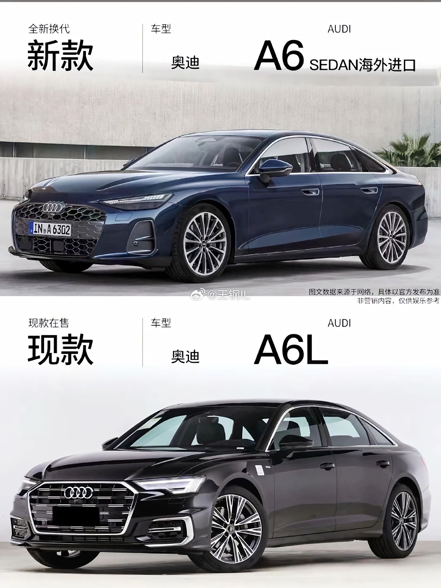 奥迪A6新老款内饰外观对比。你喜欢老款还是新款？奥迪a6 ​​​