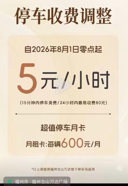 仓山万达停车费降价了。[狗头]