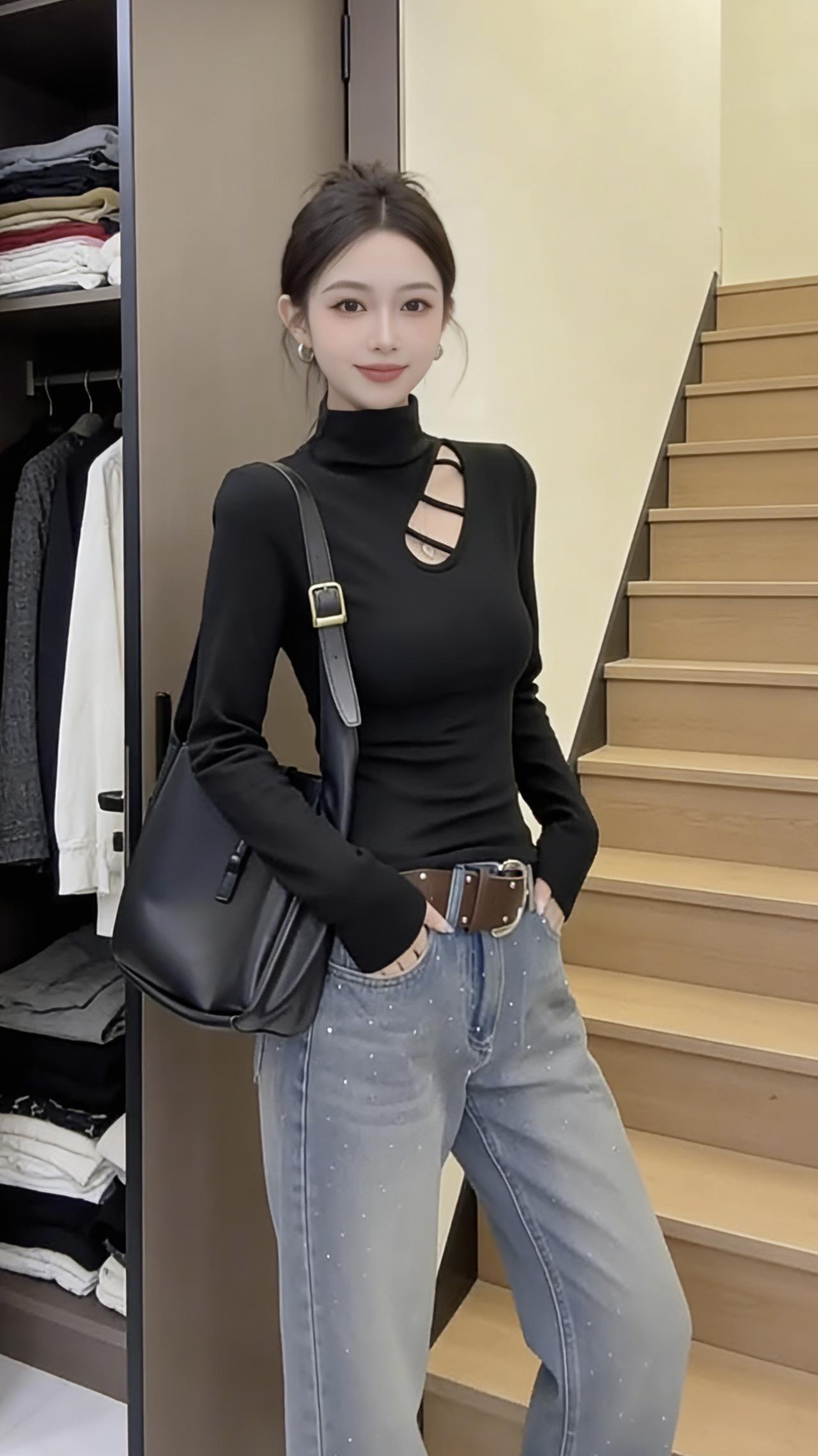 内搭外穿都好看 穿出高级感 爱了爱了 打底衫女装穿搭