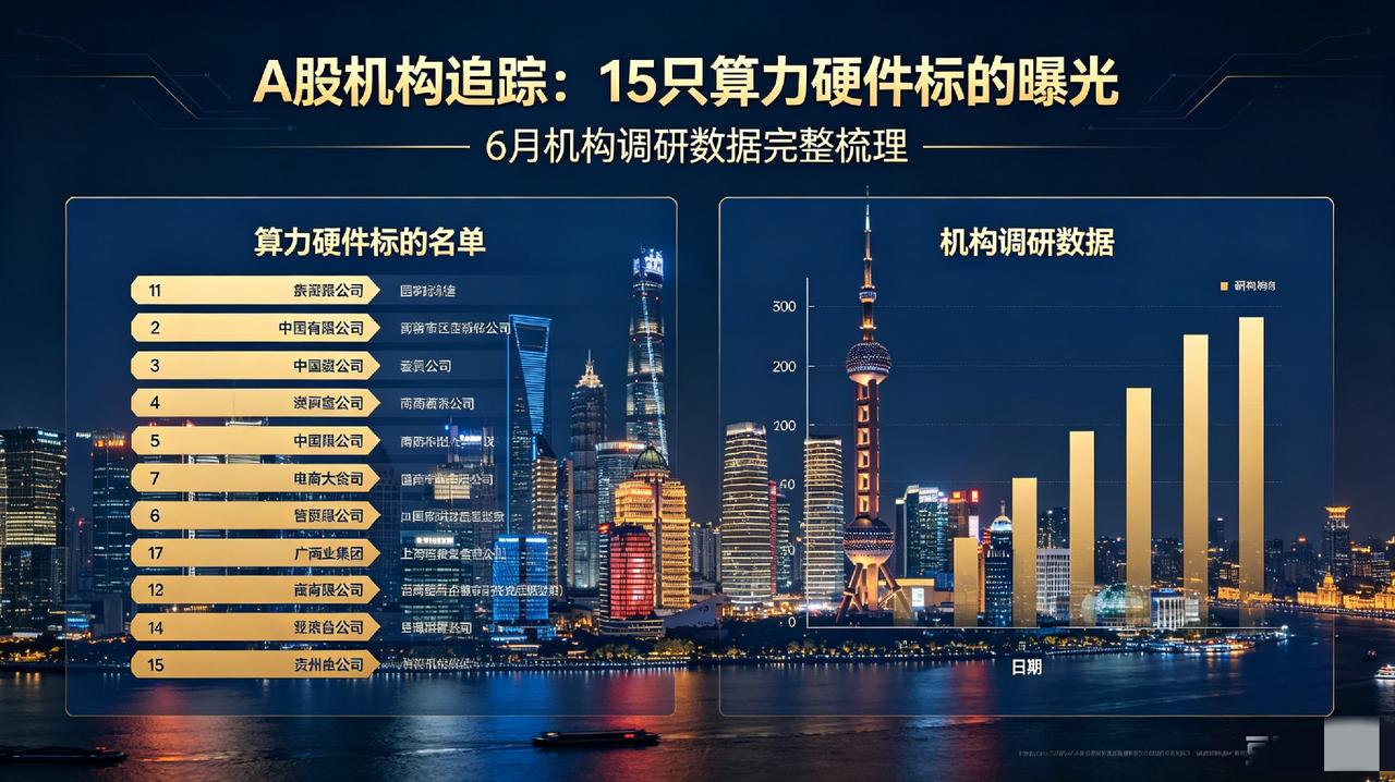 A股机构追踪｜15只算力硬件标的曝光，6月机构调研数据完整梳理
 
理财有风险，