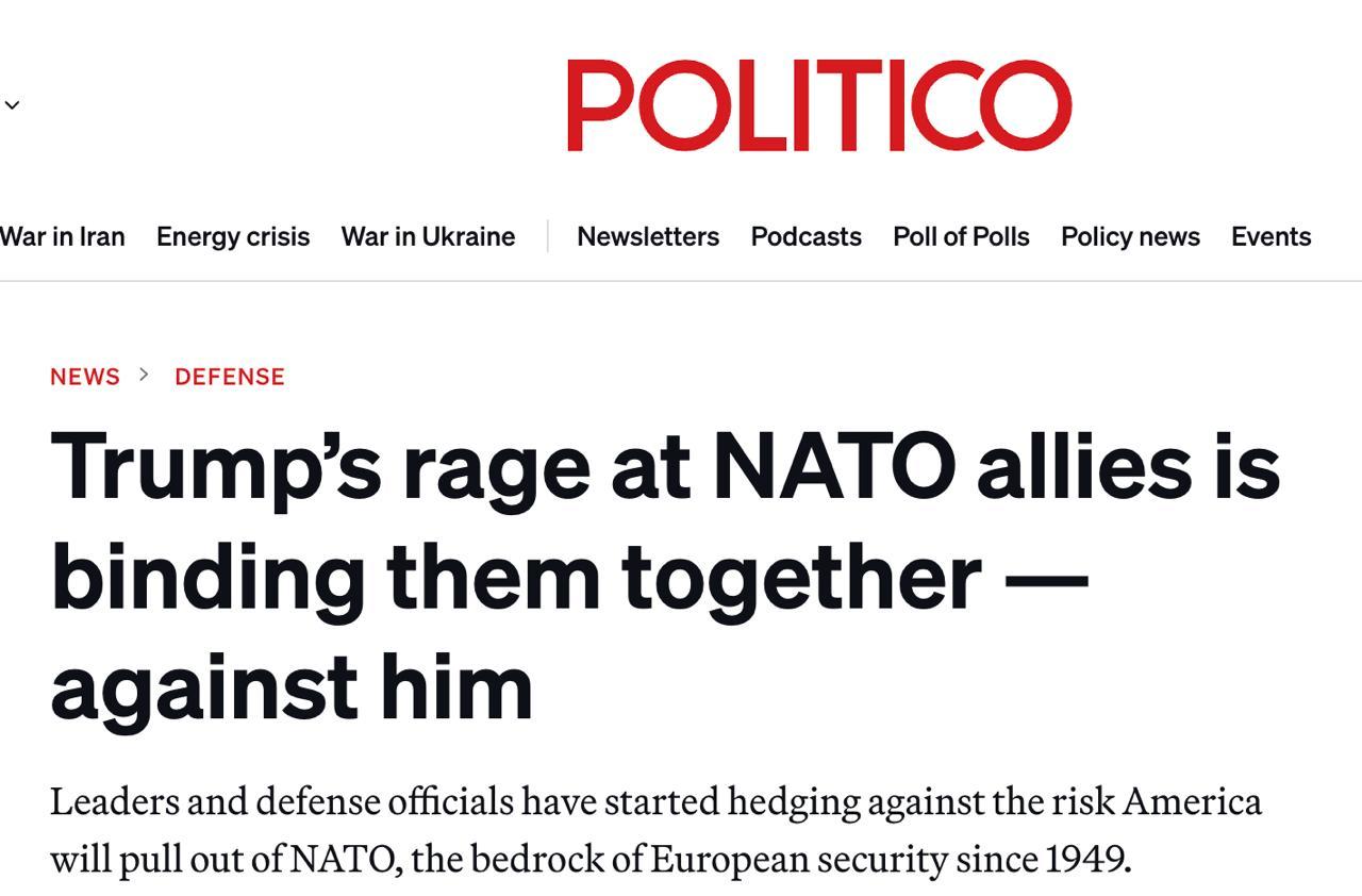 Politico披露：特朗普对北约盟友的疯狂抨击，没压服欧洲，反而把各国彻底拧成