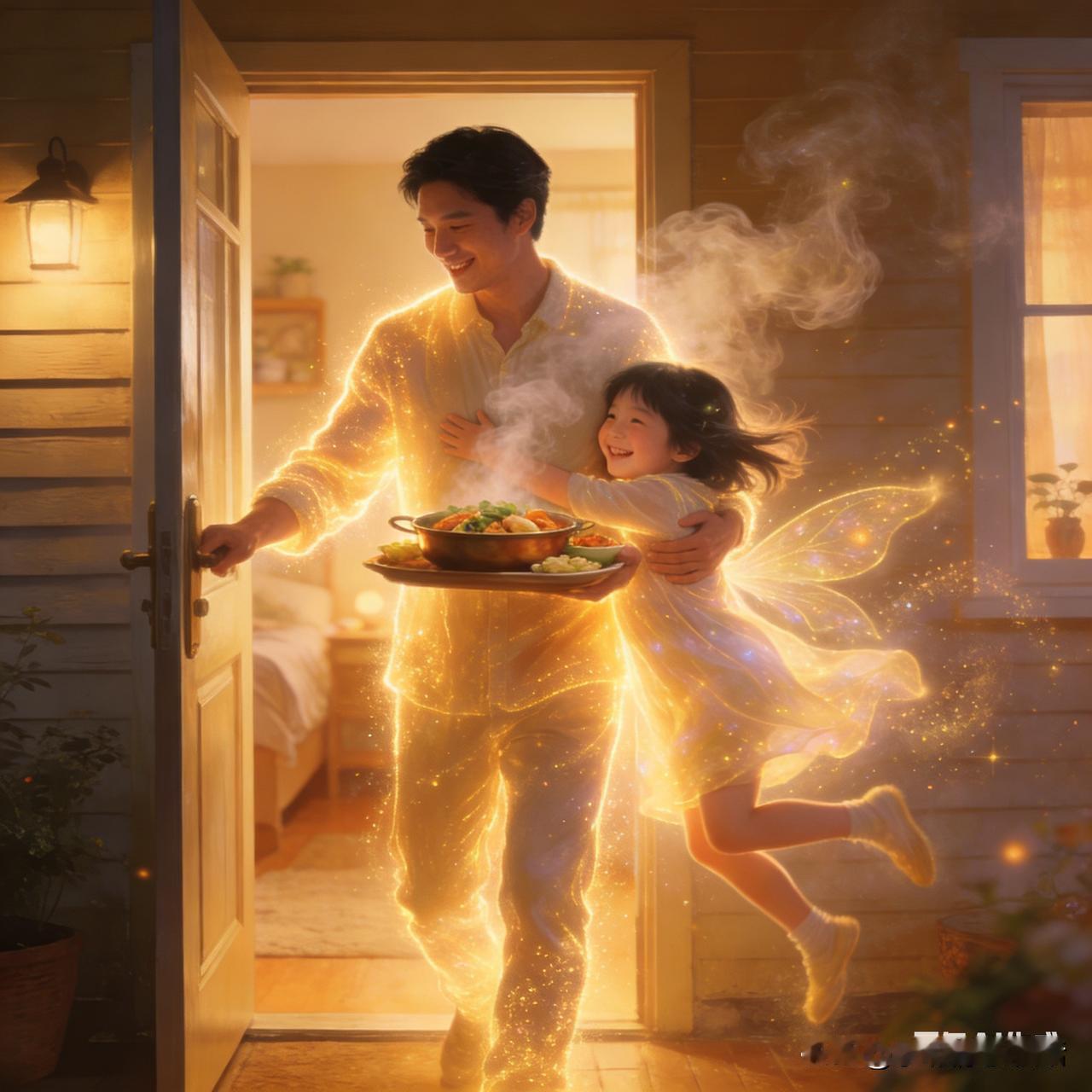 幸福是忙碌一天后，回到温馨小窝，爱人已备好热气腾腾的饭菜，孩子扑进怀里撒娇； 是