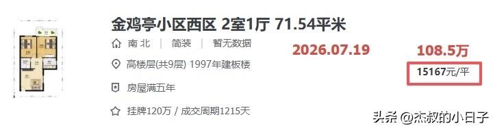 谁家房子没跌个50%？

厦门高峰期成交价4.8万一平，70平总价337万，现在