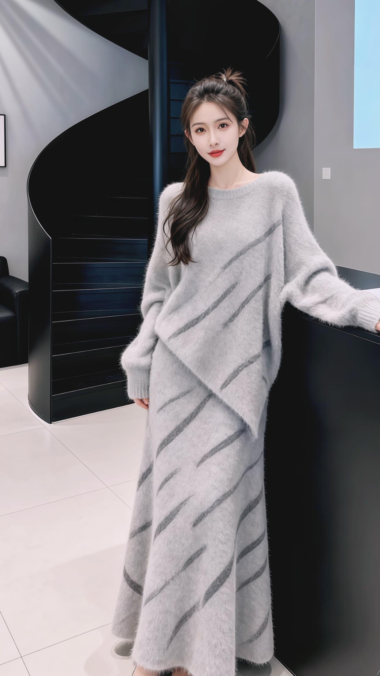 御姐 穿搭 时尚 套装 慵懒风