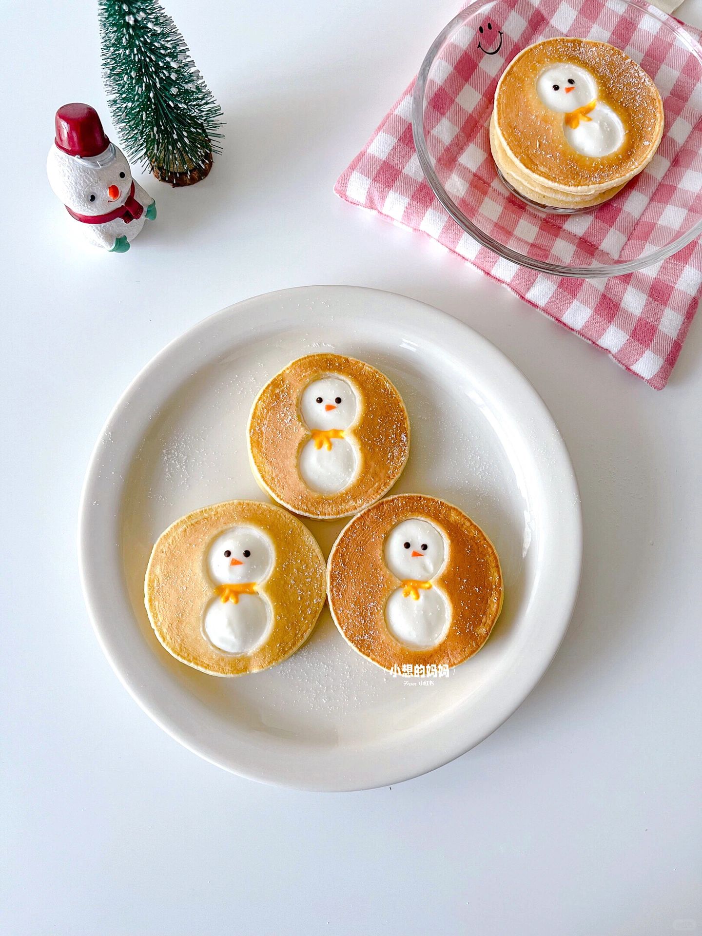 冬日限定⛄️酸奶雪人松饼🥞超可爱附教程～
