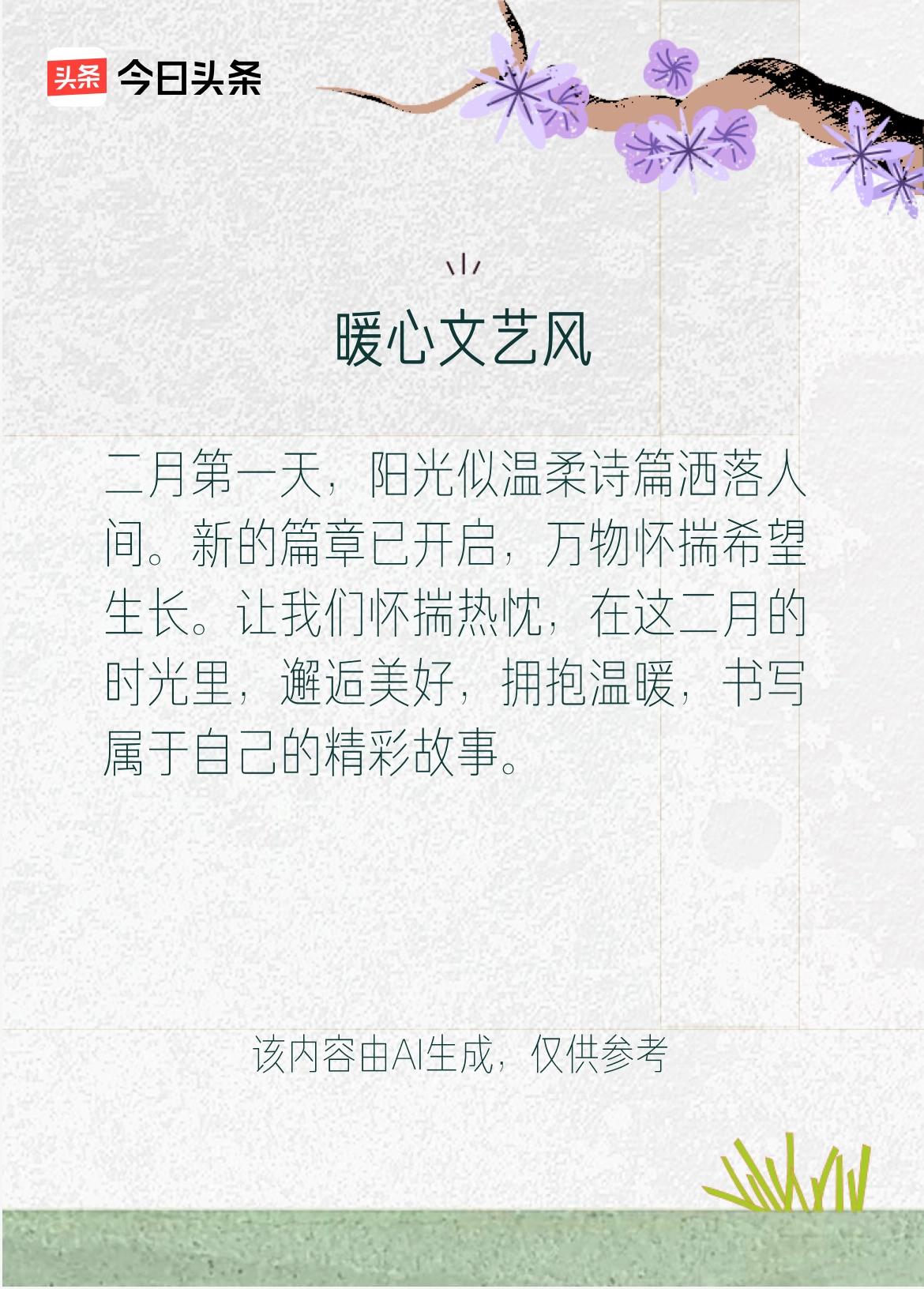 文学创作大会 二月的第一天，阳光真如那温柔诗篇，把温暖洒在人间。万物都像被施了魔