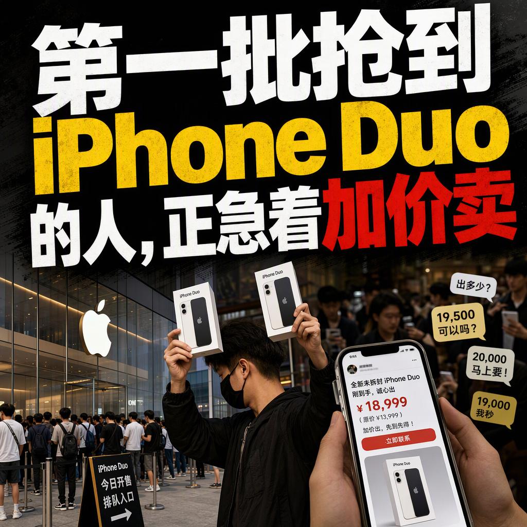 有粉丝私信我，问iPhone Duo现在还能不能抢。
我的回答是：别抢了，第一批