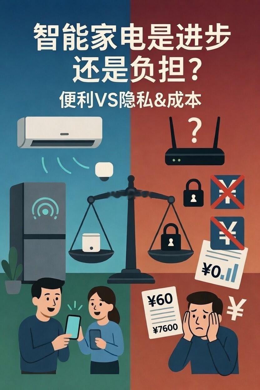 智能家电是进步还是负担智能家电总体肯定是进步的，但目前仍是阶段性负担。虽然极大提