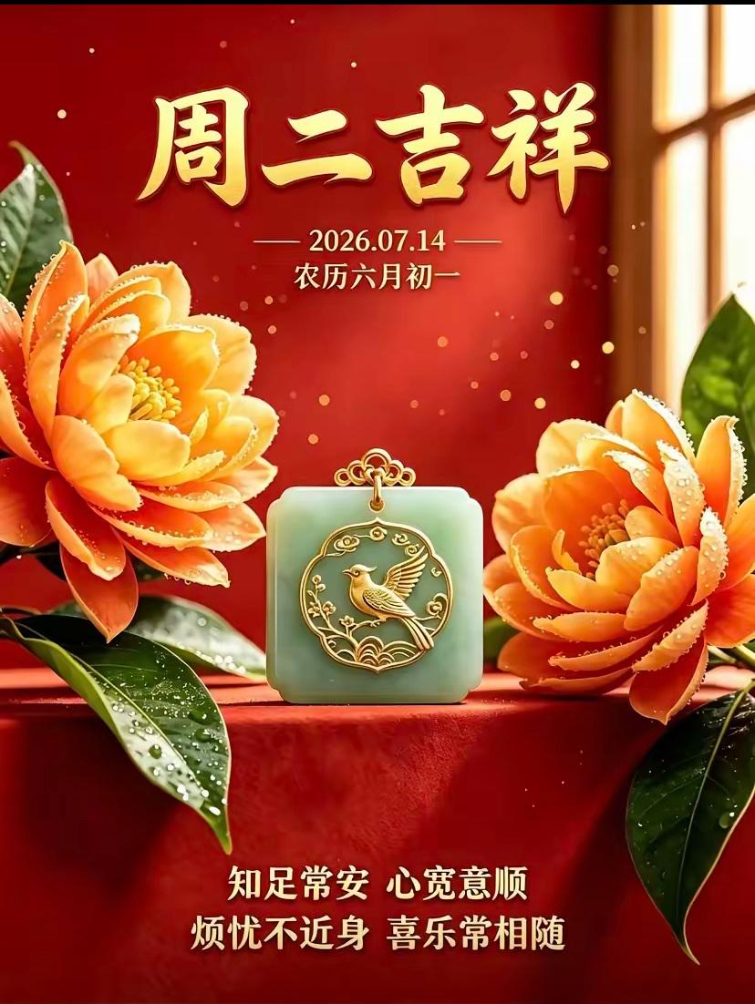 🌺2026./7月14日，长夏和顺，喜乐朝夕🌺
 
🌴🌅拂晓柔光漫洒人间