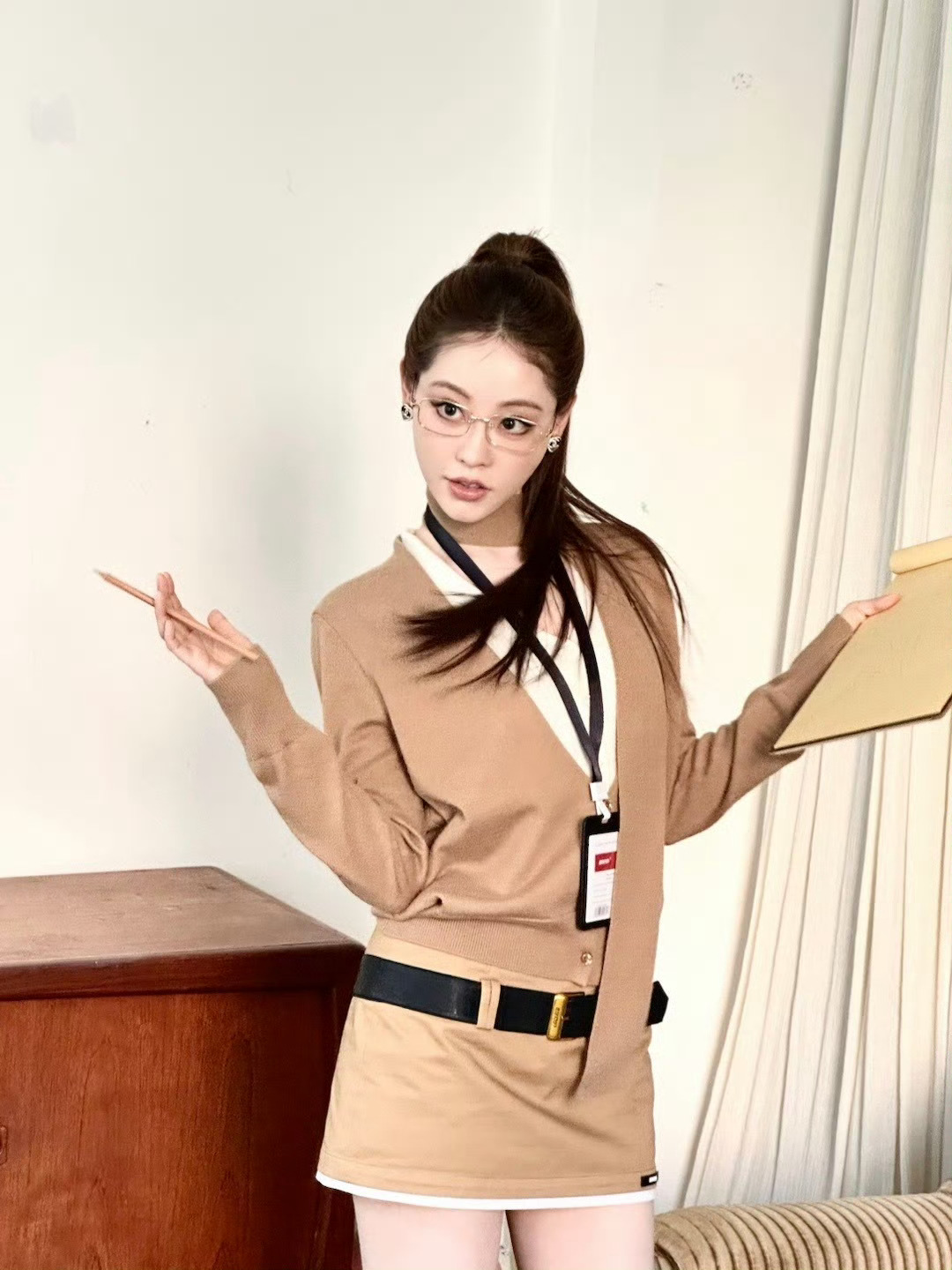不用华丽礼服，这一套装祝绪丹也一样魅力无限[打call][打call] ​​​