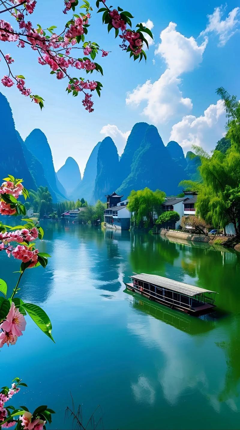 七绝  晴川映翠
 
远峰如黛入云深，
溪镜平铺树色沉。
风过草滩摇浅浪，
一川