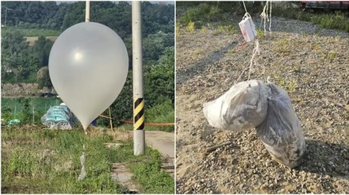 据韩联社援引首尔军方消息，朝鲜已经向朝韩边境发射了150多个垃圾气球。在绑在子弹
