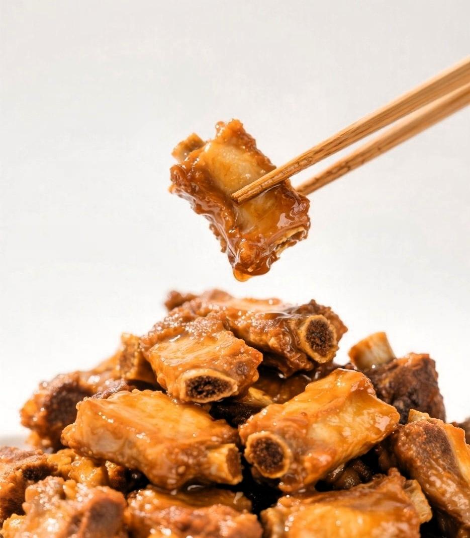 忙活一上午炖的排骨，大半盆让老公拎去给他妹妹了，其他的全进了老公和婆婆的嘴。
桌