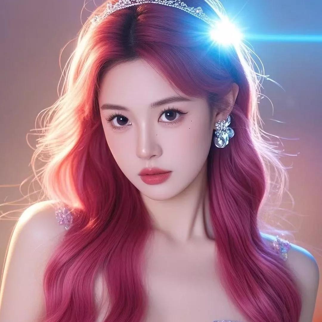 梦幻公主风！粉发蓝光，童话般的仙女造型。粉裙仙女 仙女粉长裙 粉纱公主裙 紫色梦