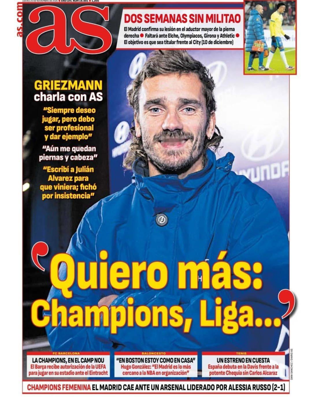 《阿斯》米利唐缺席两周皇马确认米利唐右腿内收肌受伤他将缺席对阵埃尔切、奥林匹亚科