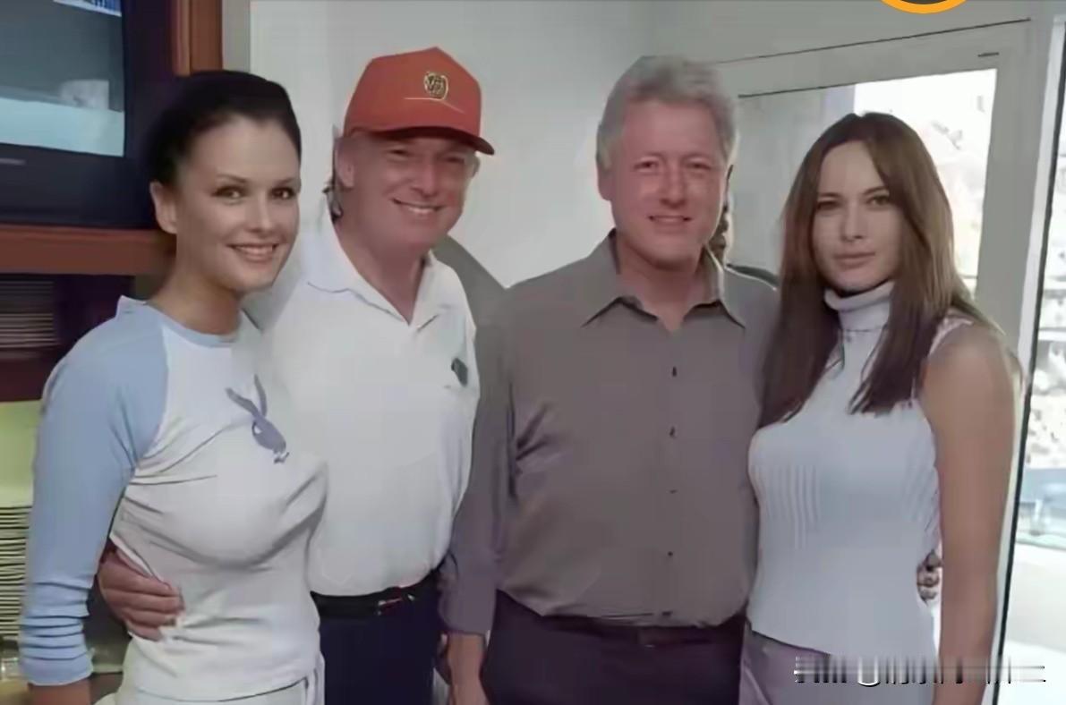 网络一张图片，吐槽一下！

千禧年之际，地产大亨特朗普去拜访时任总统克林顿，这张