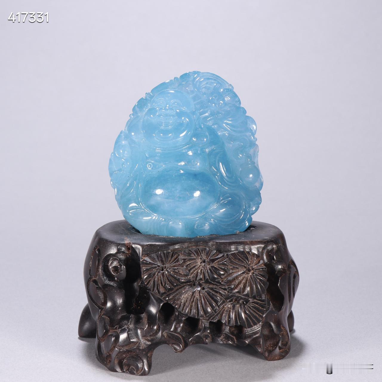 清 海蓝宝弥勒佛摆件
规格∶高7.3cm宽6.6cm