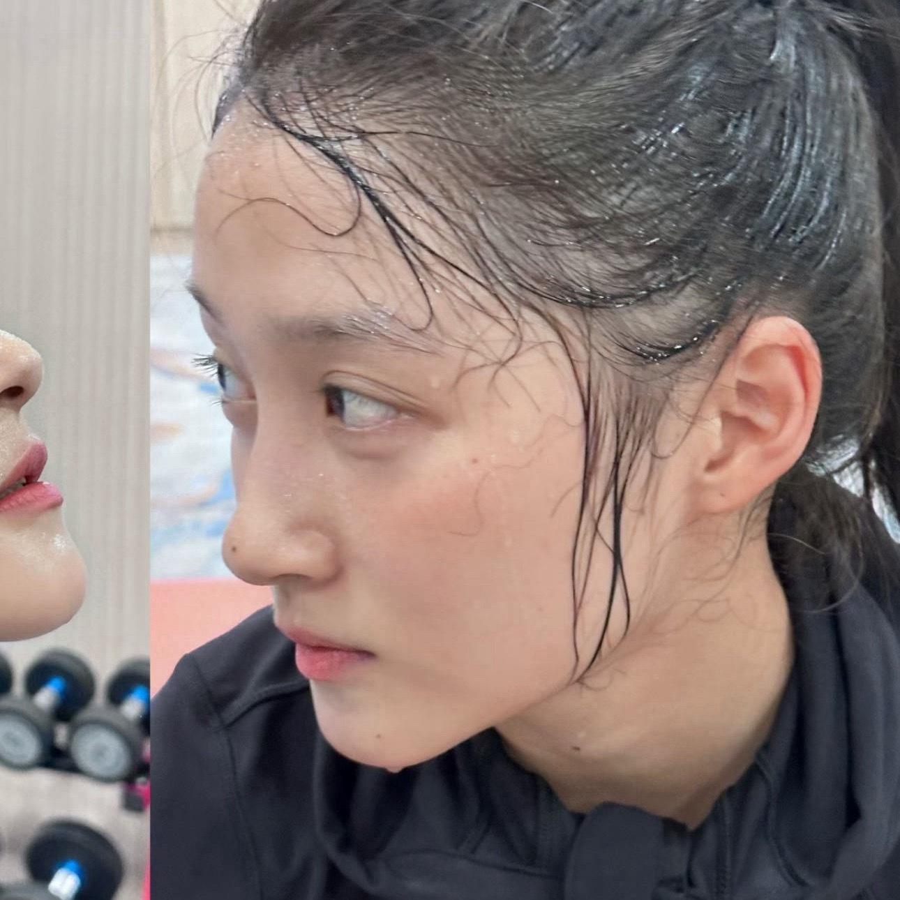 关晓彤烤完的鱼皮焦焦的吃那么健康那么素出那么多汗！你不瘦谁瘦[泪] ​​​