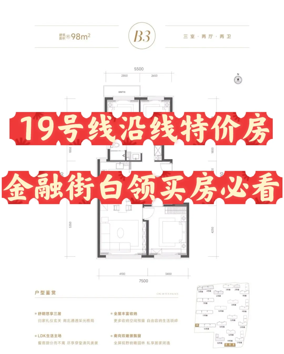 19号线沿线特价房，金融街白领买房必看