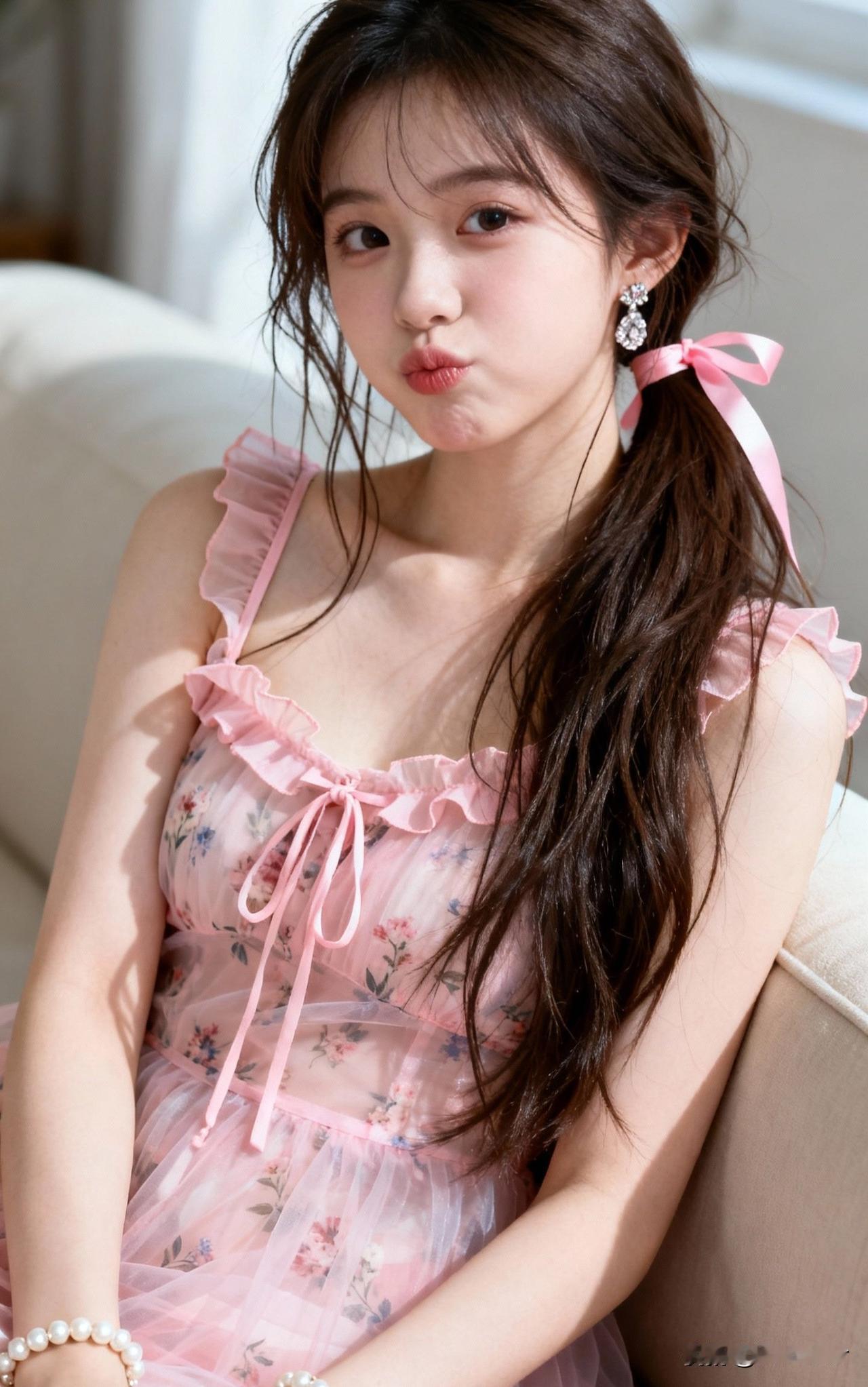 少女心满满，粉嫩连衣裙，甜美可爱！💖🌸👗