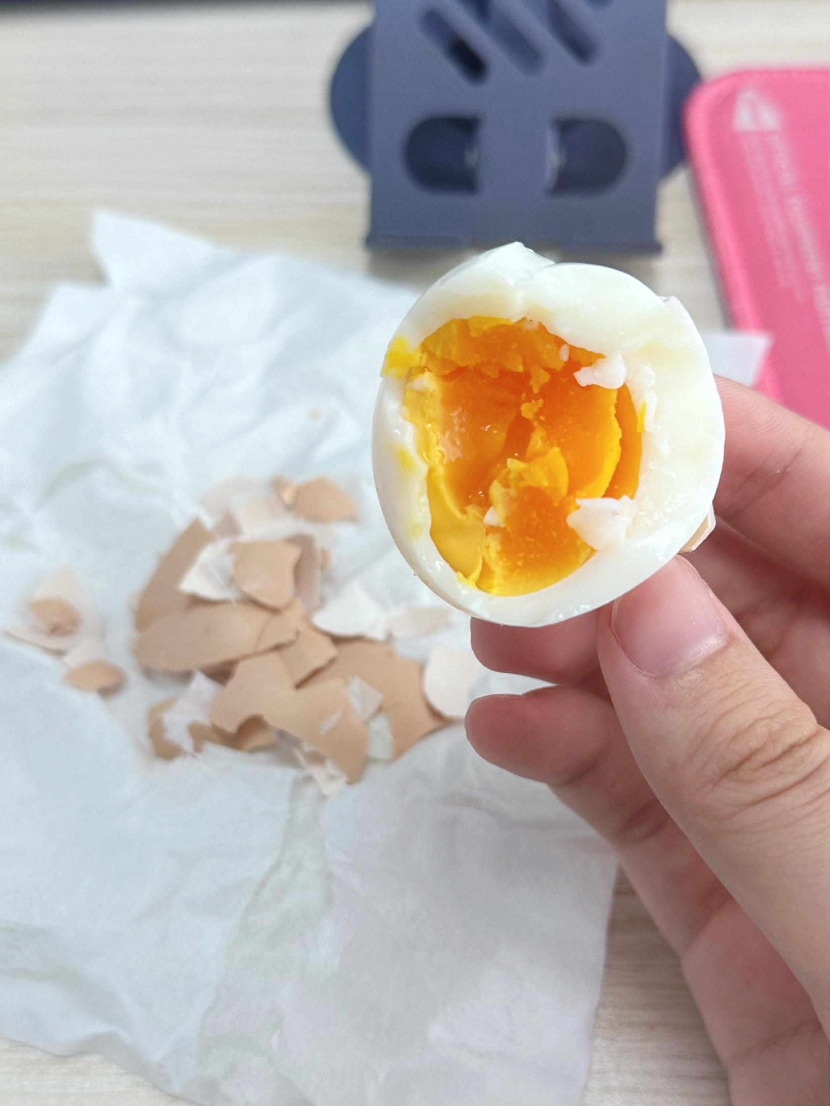 水煮溏心土鸡蛋，