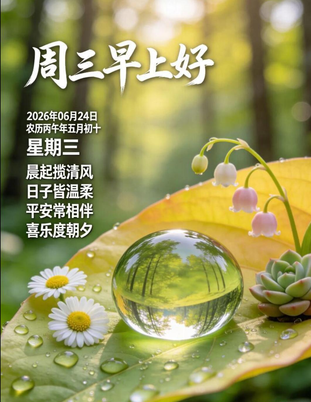 🌈周三早安！又是新的一天，把心放宽，把事看淡，用乐观的心态去迎接每一个清晨。愿