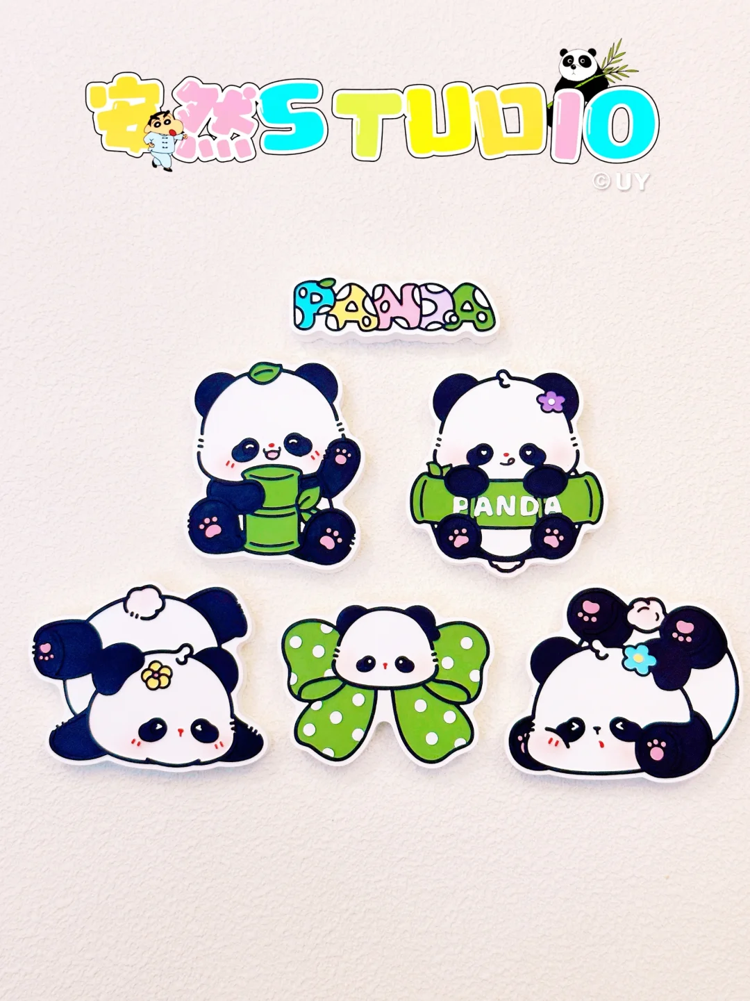 可爱熊猫【平面硅胶模具】