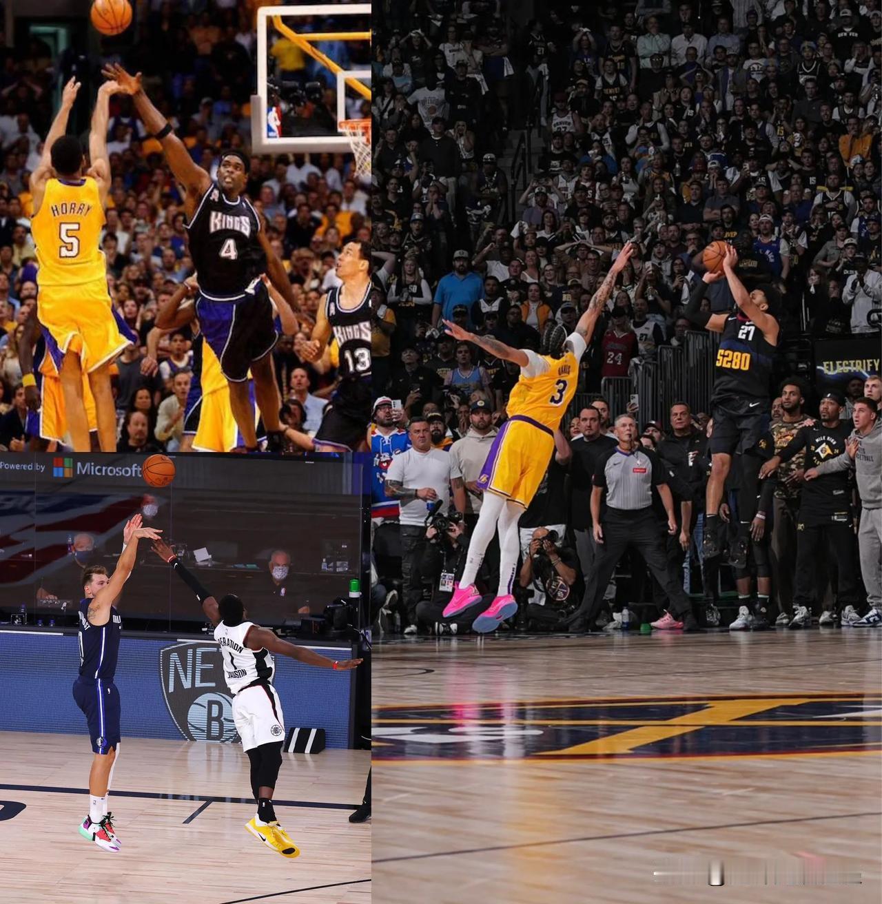 在 21 世纪季后赛中，在 20+分逆转后，只有三位在压哨时刻获胜的球员：

-