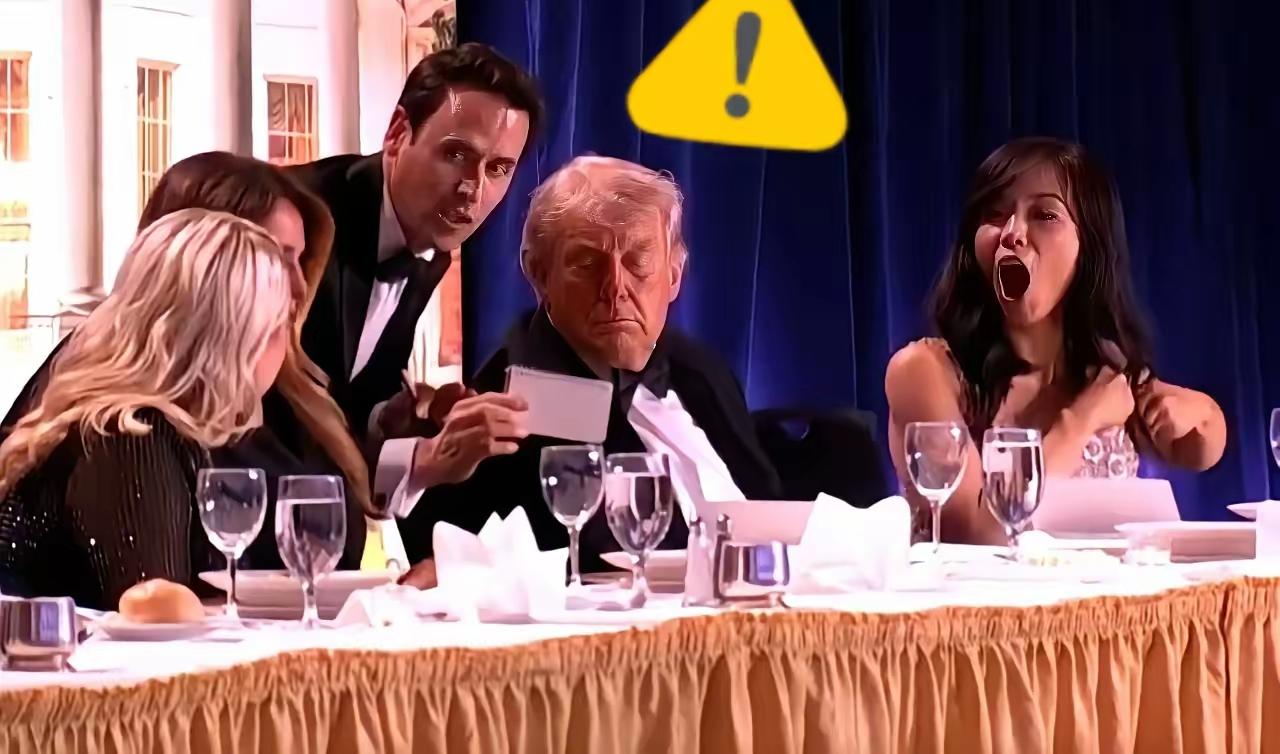 这个连滚带爬又尖叫的华裔女人彻底火了。

从厦门小镇到特朗普晚宴，4月25日晚，