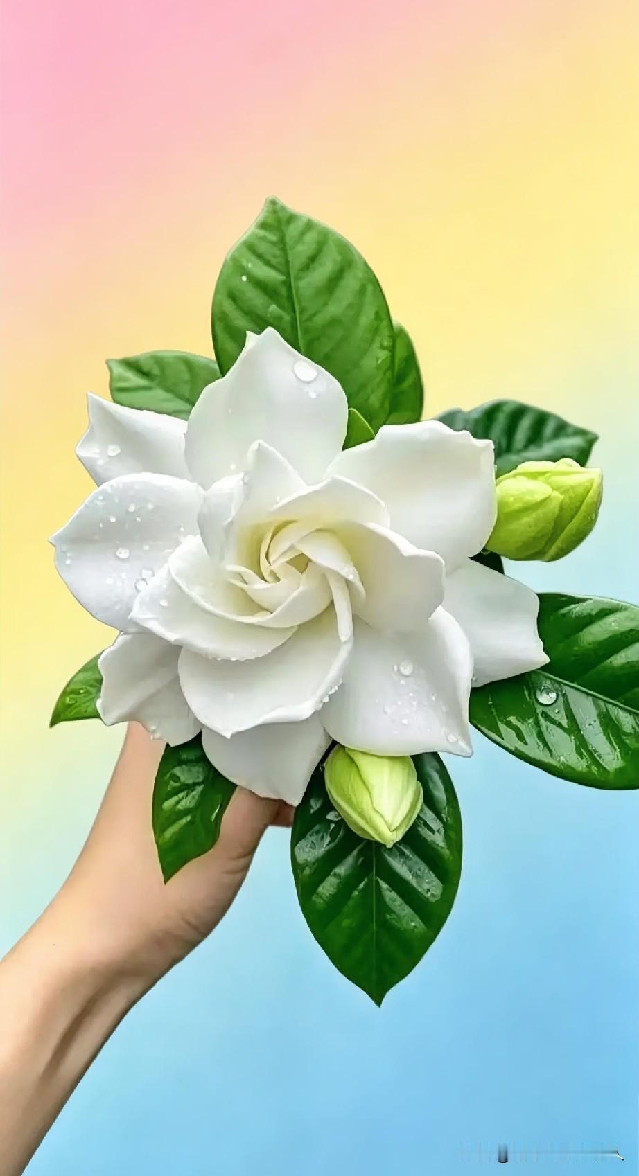 这么大一朵栀子花！