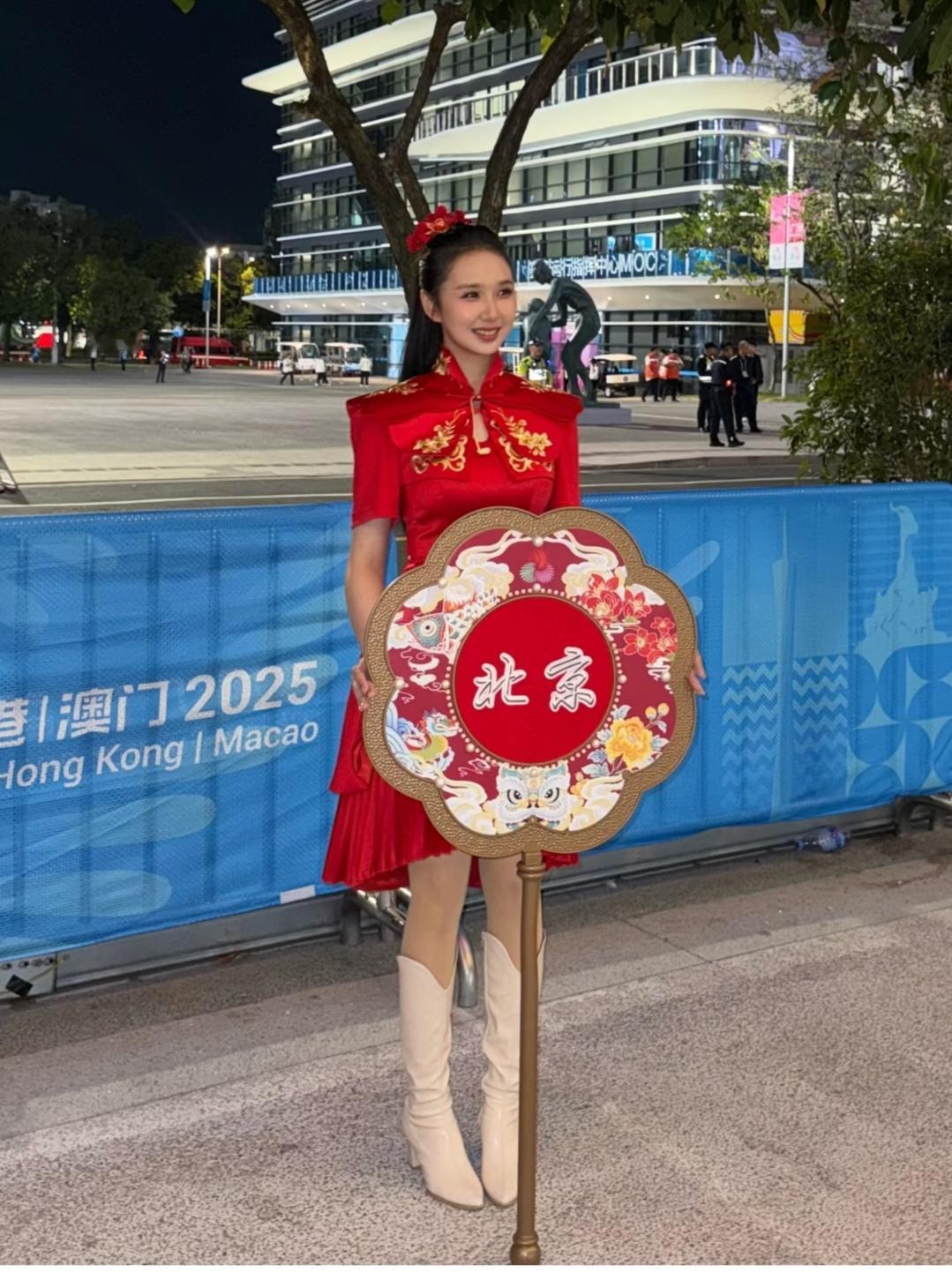 全运会引导员，要身高有身高，要颜值有颜值。