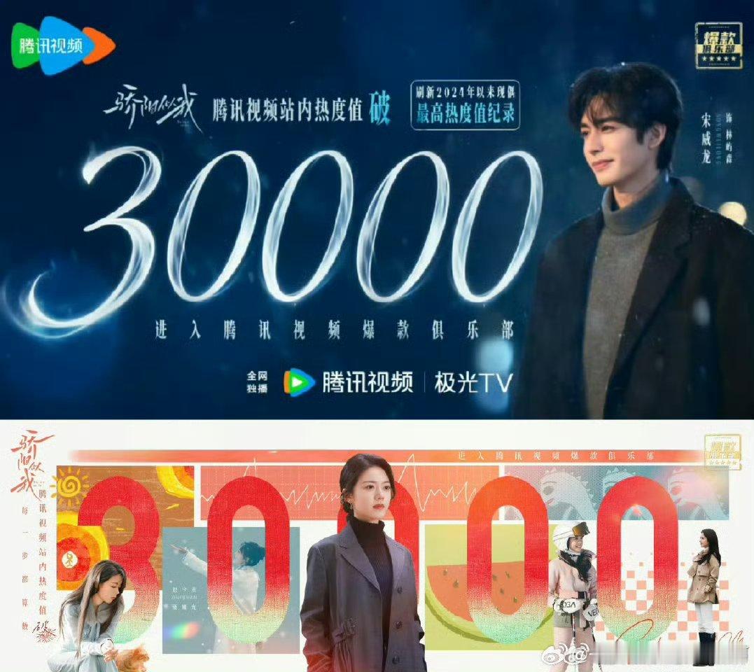 宋威龙 赵今麦《骄阳似我》达成全集有广🐧2026首部破30000剧集，还破了现