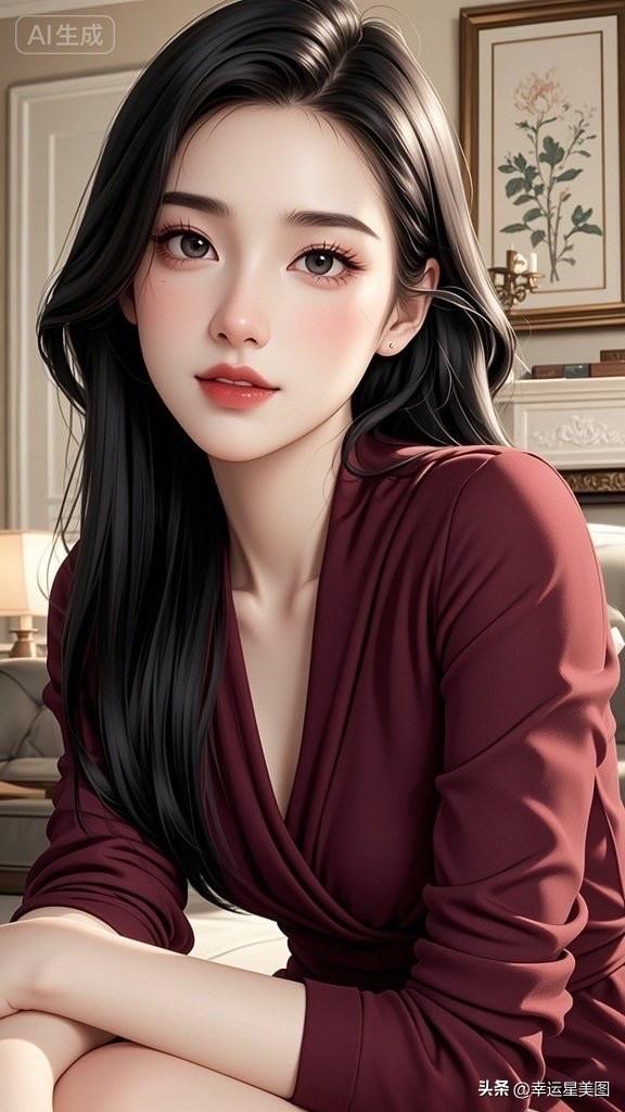 温柔甜美的少女，居家氛围，让人心动！💕