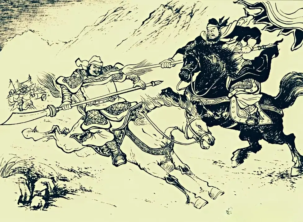 曹操兵败汉水，退守阳平关，命许褚领一千精兵护接粮草。解粮官见是许褚，吹...