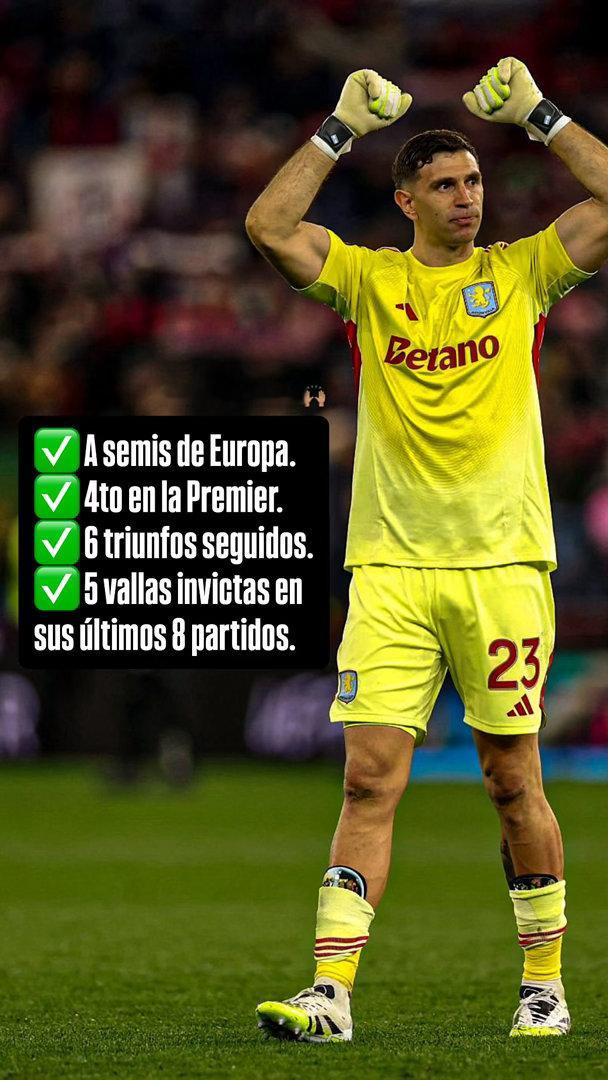 🇦🇷🧤迪布和阿斯顿维拉🔥✅晋级欧联杯四强。✅英超排名第四。✅豪取6连胜。