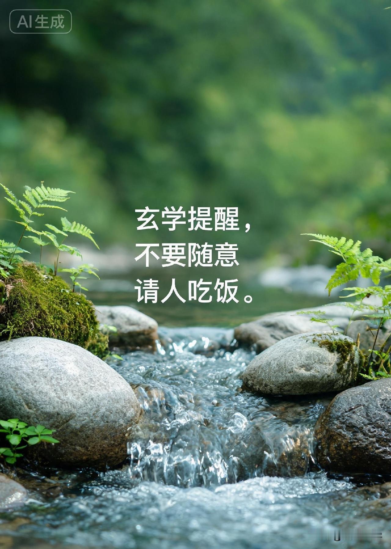 玄学提醒，不要随意请人吃饭。

你一定见过这样的人，或者在某些时刻，自己就成了他