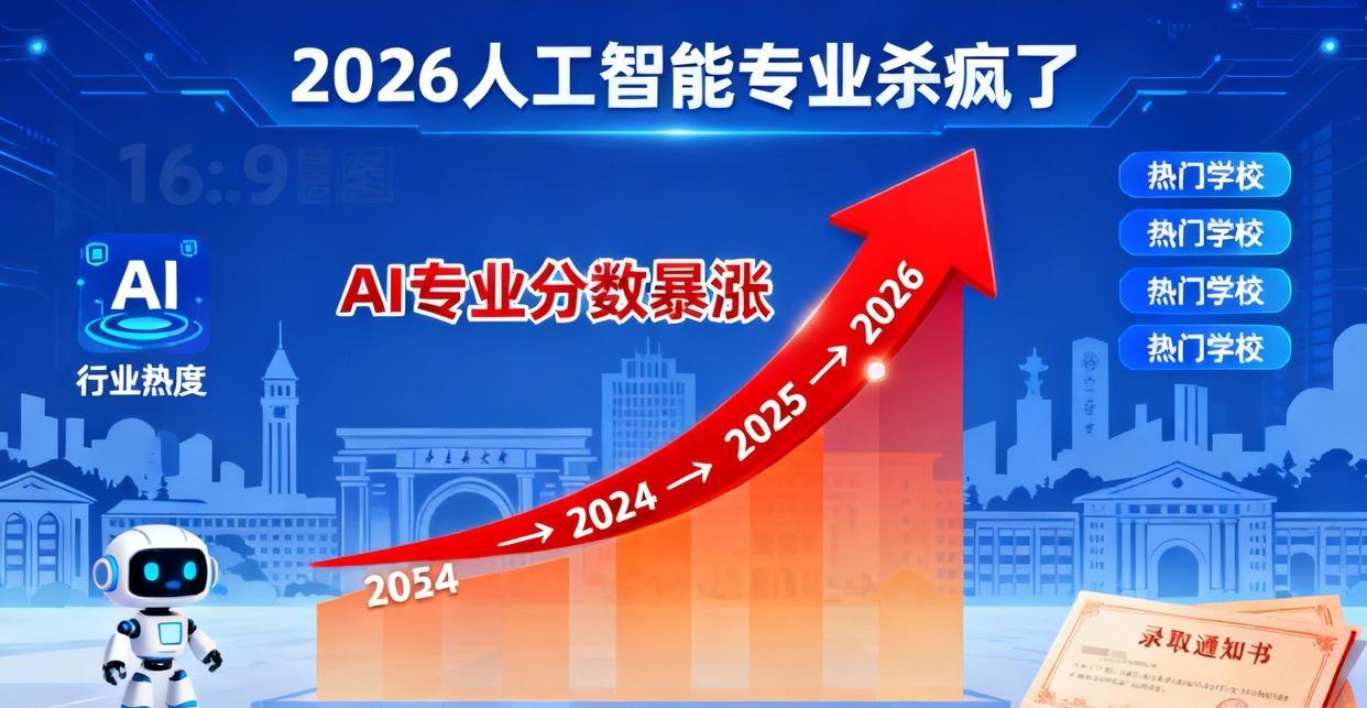人工智能专业"杀疯了"，录取分数全线暴涨！"受百万年薪岗位与政策红利双重驱动，2