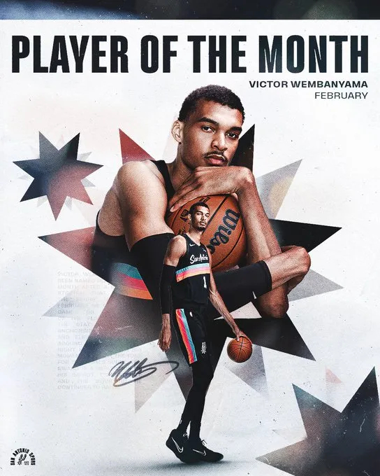 #文班生涯首个月度最佳# 开启超神之路！今天文班亚马获得了个人生涯首个月度最佳球