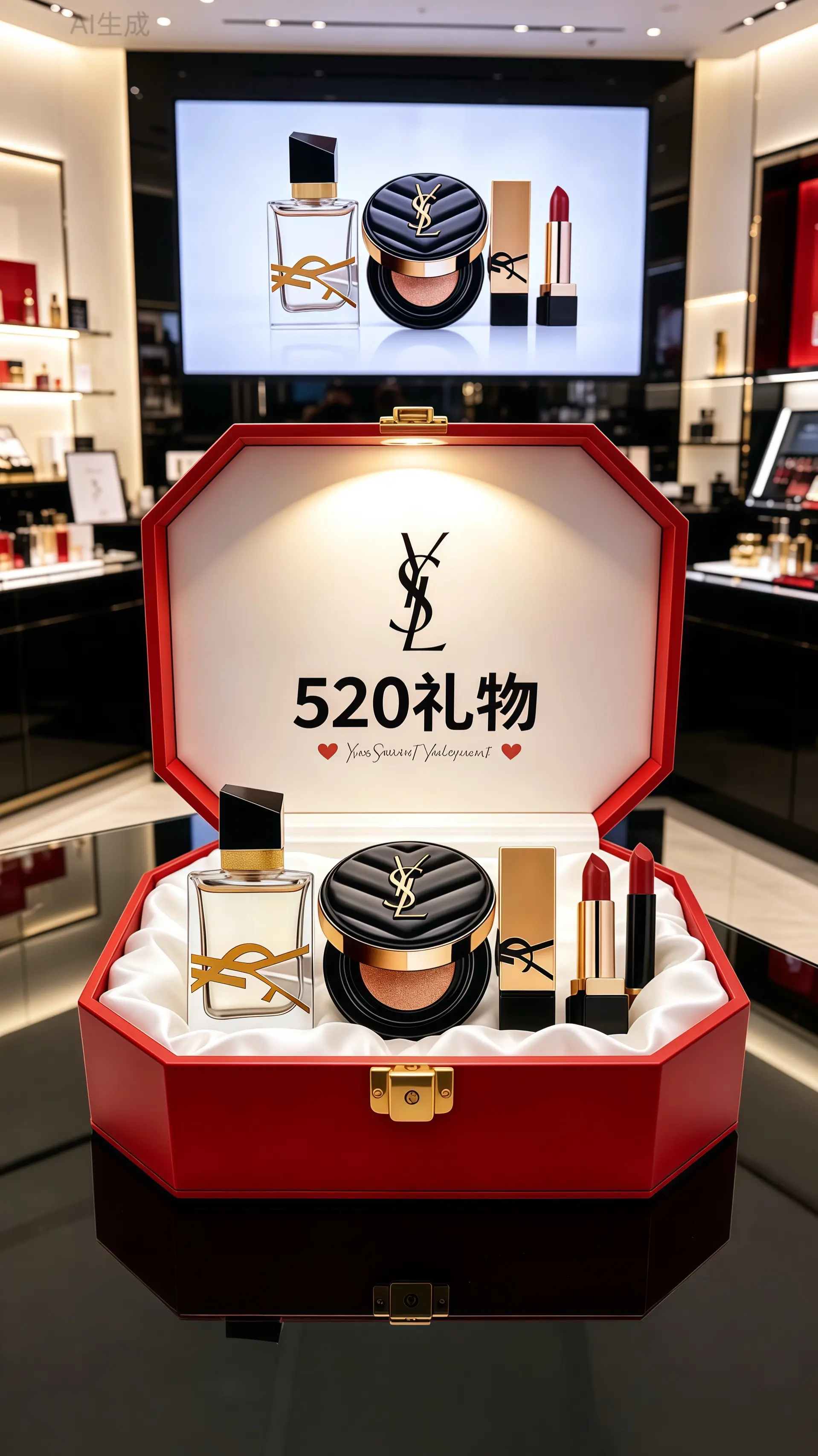 圣罗兰礼盒 520礼物 女生礼物 送女朋友的礼物 彩妆