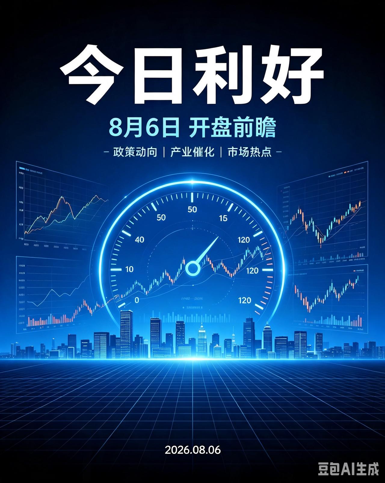 2026年8月6日（周四）A股今日利好汇总
 
风险提示：资讯仅作信息参考，不构