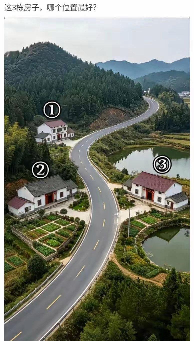 这3栋房子，哪个位置最好？ 