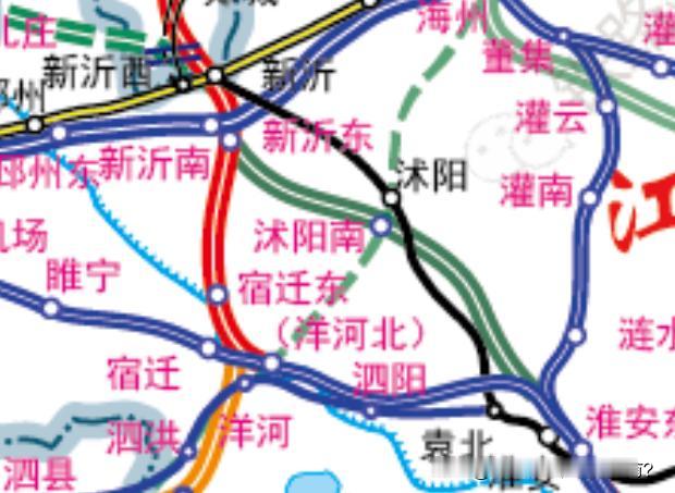 京沪二线窗口期即将关闭，沭阳大概率等到 2035 年才能通高铁。
规划里白纸黑字