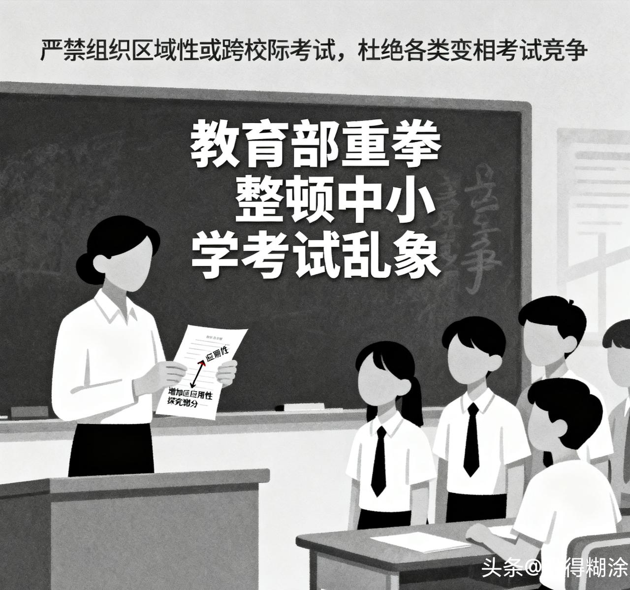 教育部重拳整顿中小学考试乱象！严禁学校购买试题试卷

一纸新规为中小学生减负动真