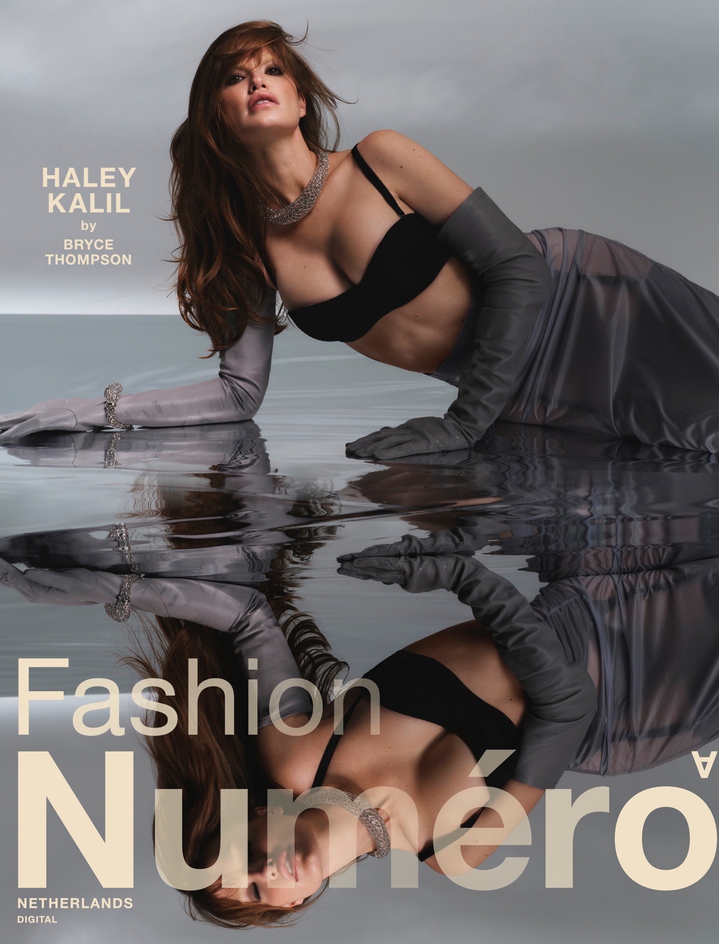 模特Haley Kalil出镜荷兰版《Numéro》2026年1月刊数字封面，封