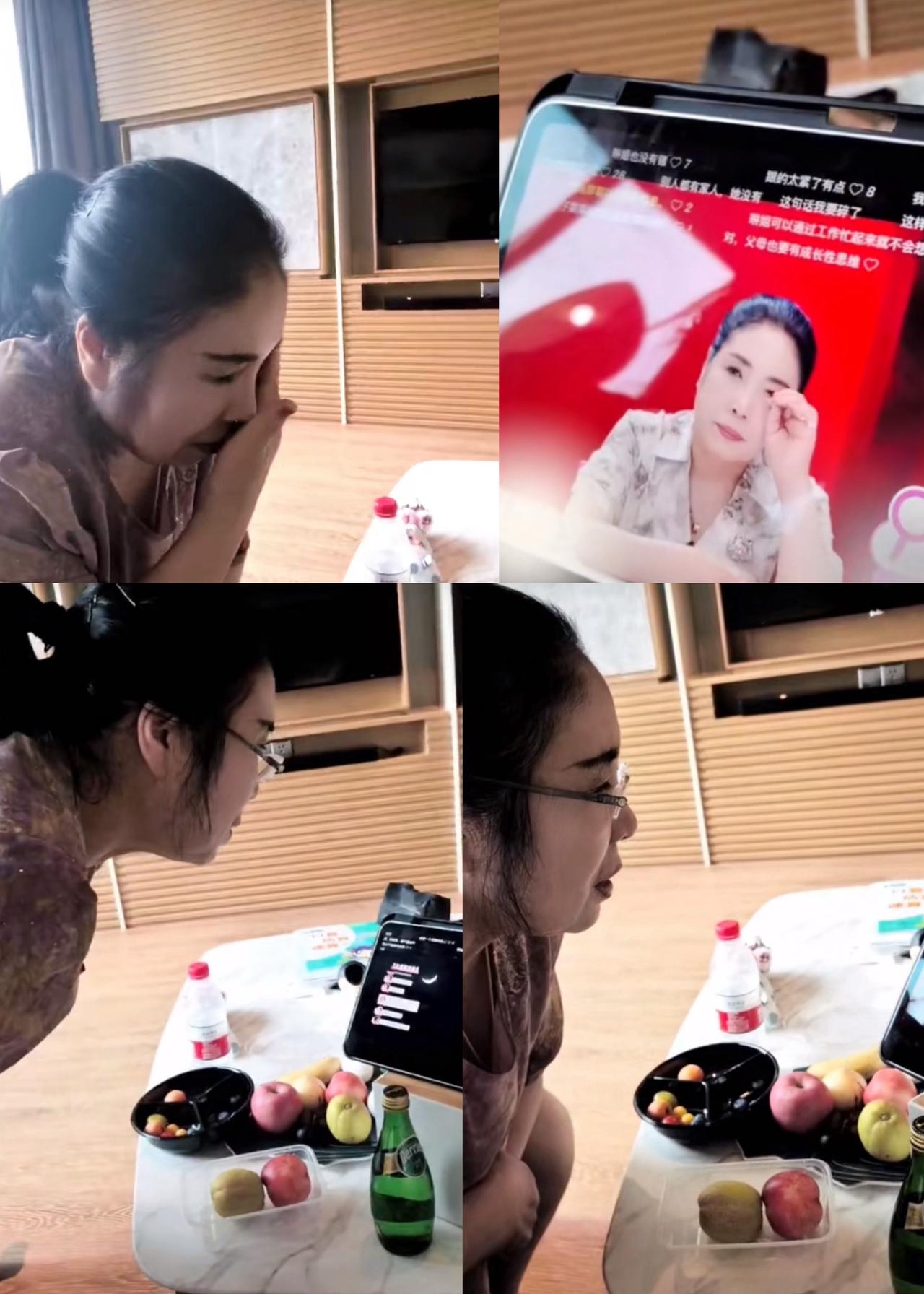 董璇妈妈看综艺《姐姐当家》噼里啪啦掉眼泪，特意找出眼镜戴上，连弹幕都要一句句读出